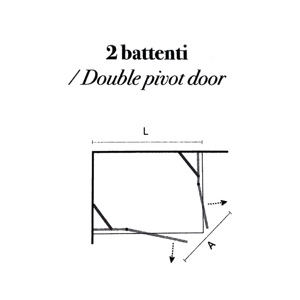 Box doccia apertura battente angolare reversibile 90x90 cm modello Demetra in cristallo trasparente 6 mm