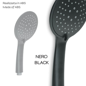 Doccetta 3 getti con attacco universale serie Tech 13 Gedy in ABS - Nero matt