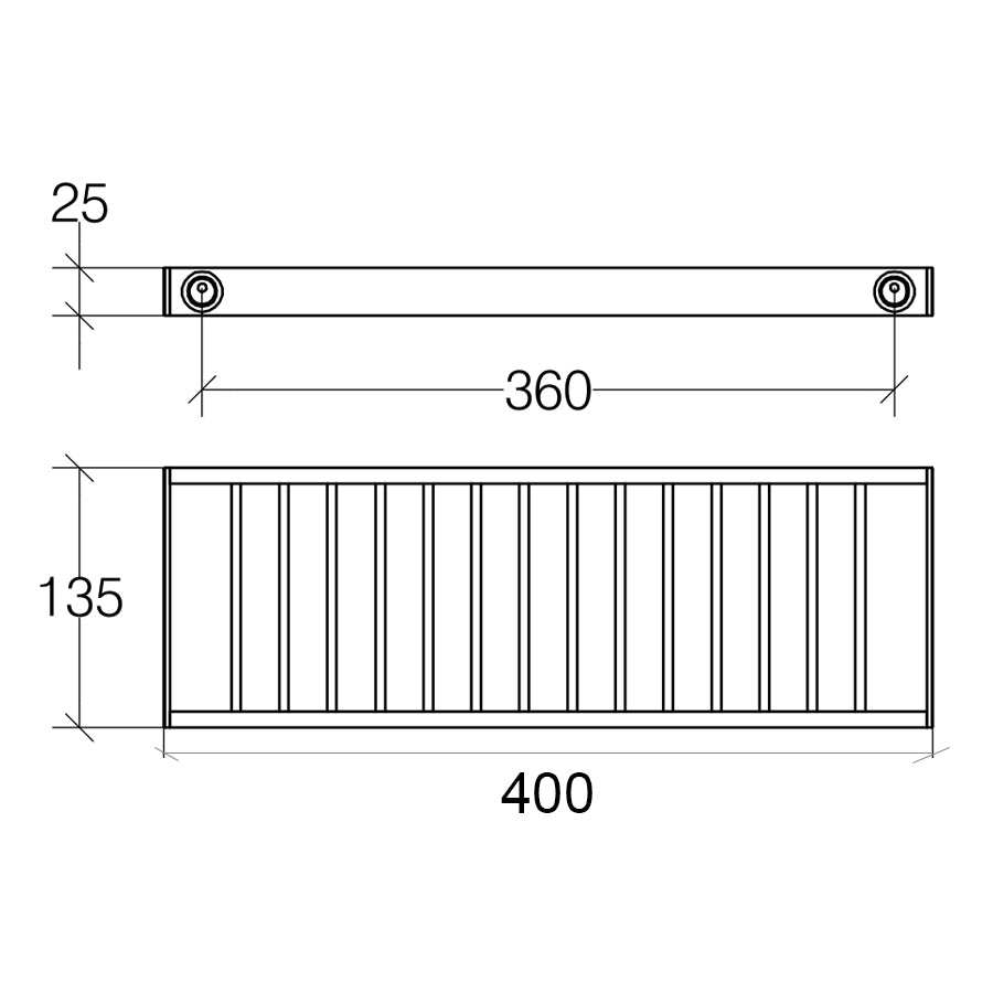 Griglia porta oggetti in ottone cromato Lineabeta collezione Skuara cm 40