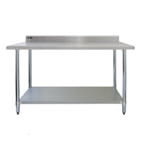 Tavolo in acciaio Inox da Cucina Commerciale Piano Cucina Ristorante - 120 cm