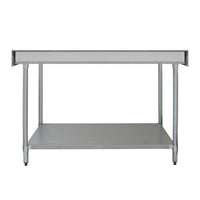 Tavolo in acciaio Inox da Cucina Commerciale Piano Cucina Ristorante - 120 cm