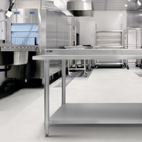 Tavolo in acciaio Inox da Cucina Commerciale Piano Cucina Ristorante - 120 cm