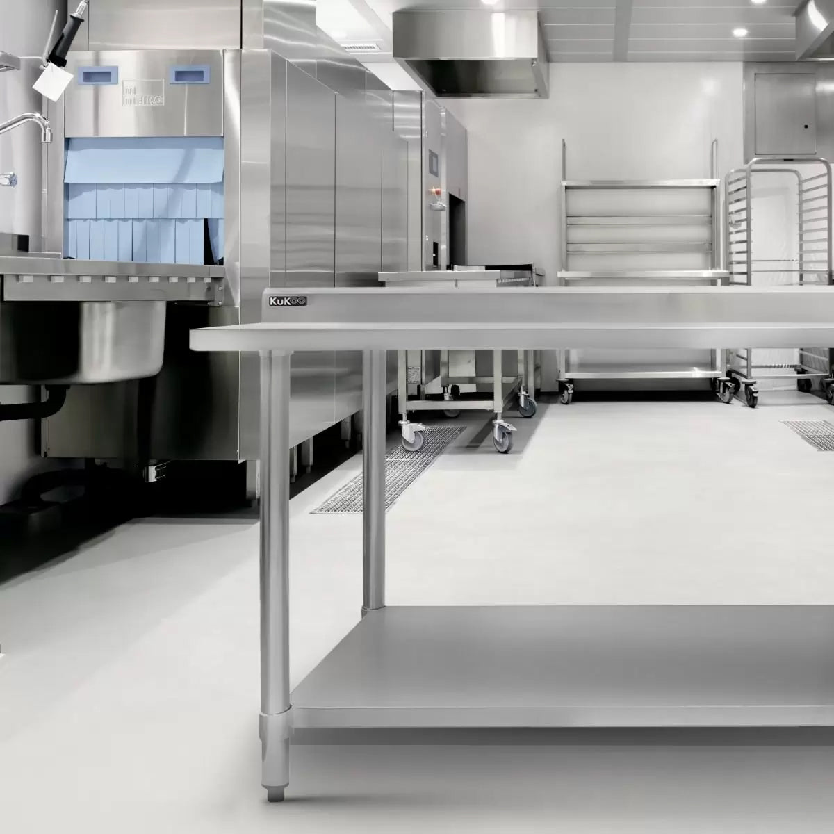 Tavolo da Cucina Professionale 120x60x90 cm per Ristoranti Pizzerie in Acciaio Inox