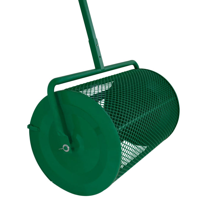 Spargitore di concime a rullo Torba Muschio Terriccio Giardino Prato 80L 66cm Gabbia in acciaio - Verde