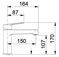 Rubinetto Miscelatore Monocomando Lavabo in Ottone Bonussi Memphis Cromato