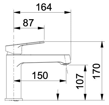 Rubinetto Miscelatore Monocomando Lavabo in Ottone Bonussi Memphis Cromato