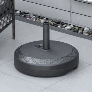 Base per Ombrellone da Giardino Ø55 cm 30 Kg in Plastica Nero