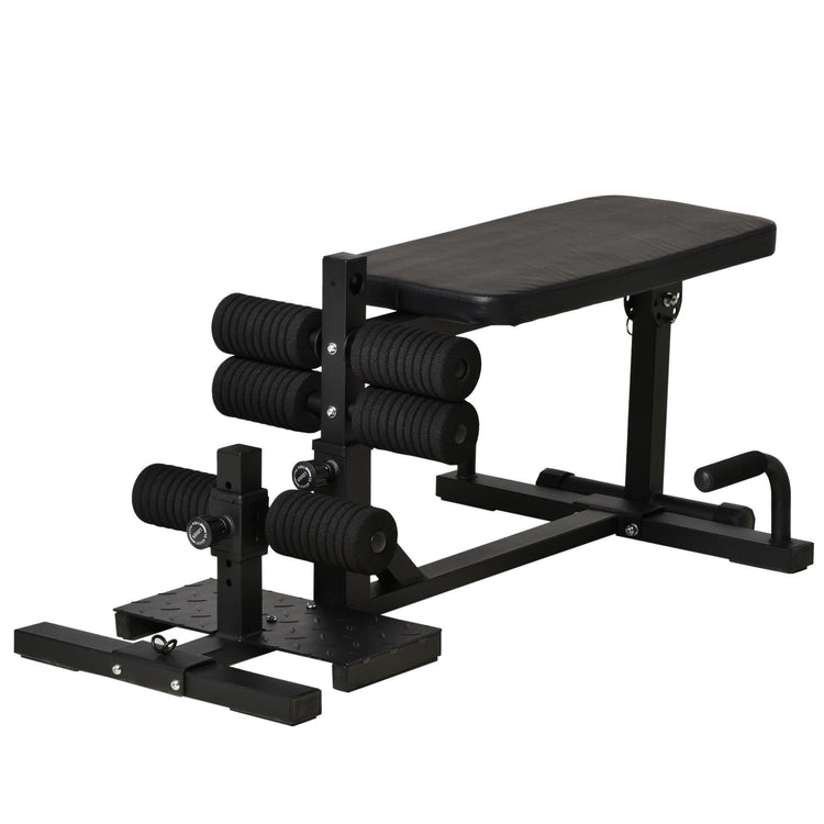 Panca Fitness per Squat 3 in 1 Altezza Regolabile Panca Inclinabile Nera