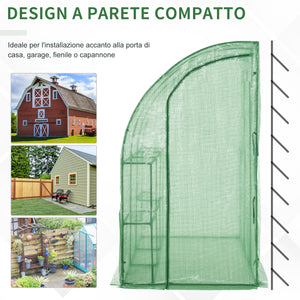 Serra da Parete 2 Ripiani 214x120x215 cm in Acciaio e PE Verde