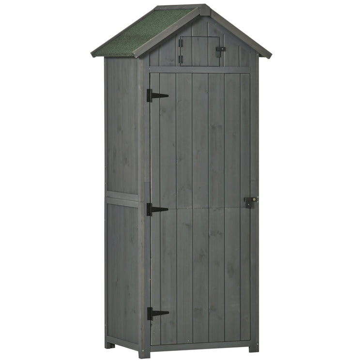 Casetta Box da Giardino Porta Utensili 77x54,2x179 cm in Legno Impermeabile Grigio