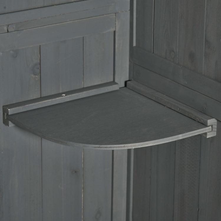 Casetta Box da Giardino Porta Utensili 77x54,2x179 cm in Legno Impermeabile Grigio