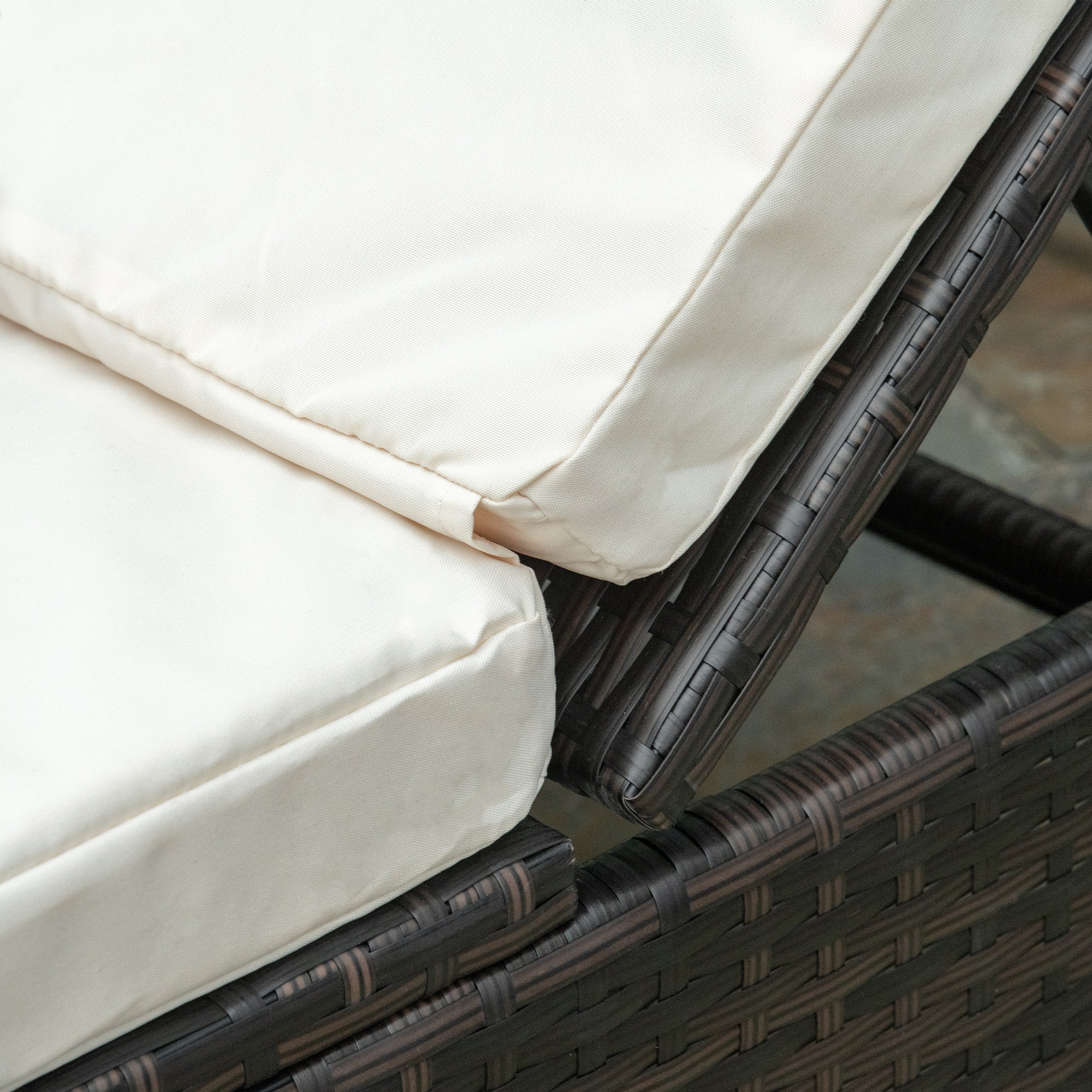 Lettino Prendisole 195x68x30 cm in Rattan Marrone