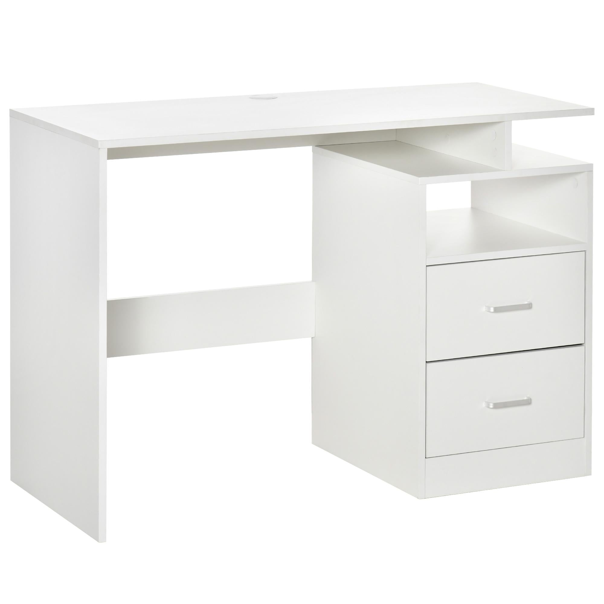 Scrivania da Ufficio 108x48x76 cm in Legno Bianco