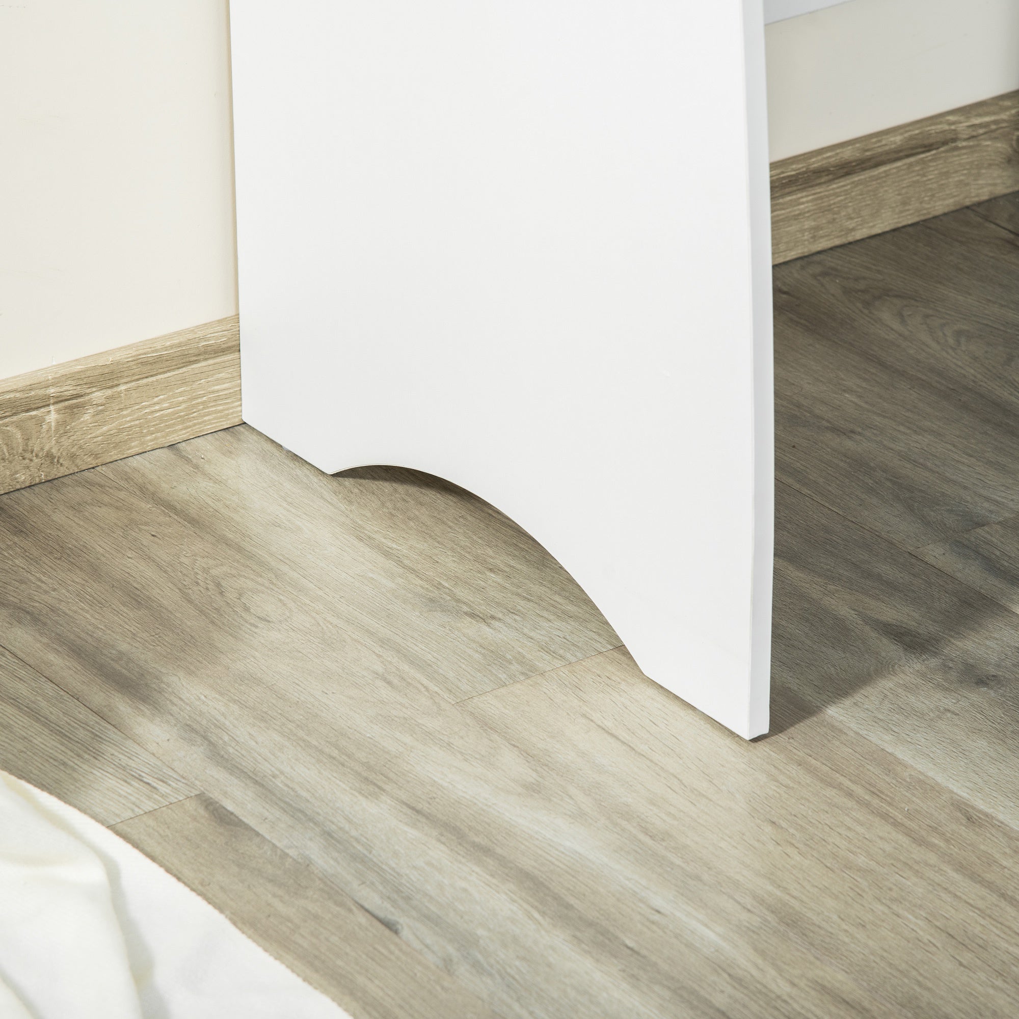 Scrivania da Ufficio 110x55x75 cm con Cassettiera in Legno Bianco