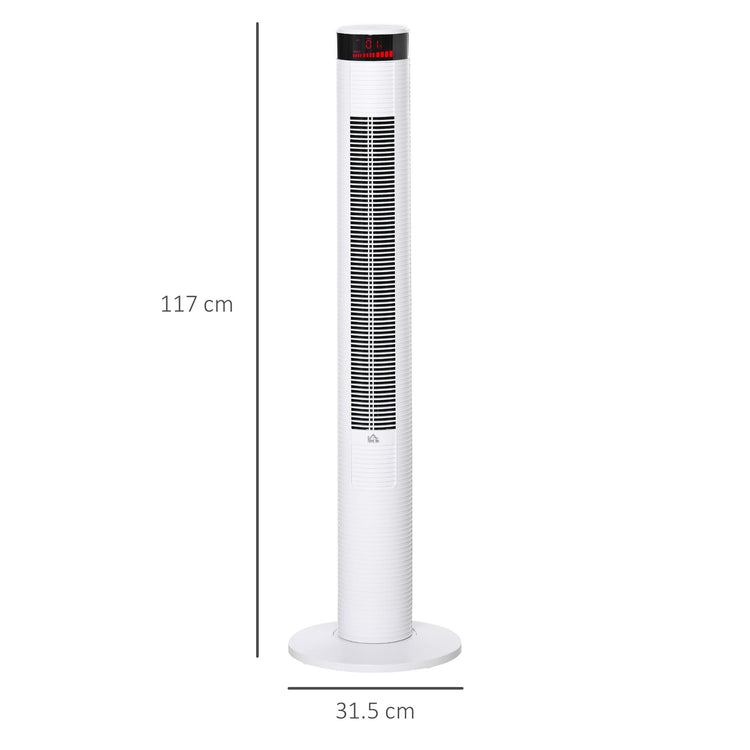 Ventilatore a Colonna 3 Velocità con Telecomando Bianco