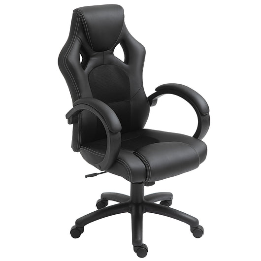 Sedia da Gaming 51x61x108-118 cm in Similpelle Nero