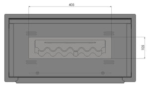 Camino a Bioetanolo da Pavimento 65x29x132 cm Intiled Bianca con Vetro