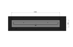 Camino a Bioetanolo Trifacciale da Incasso 120x50x30 cm INSIDE U1200.2 Nero con Vetro