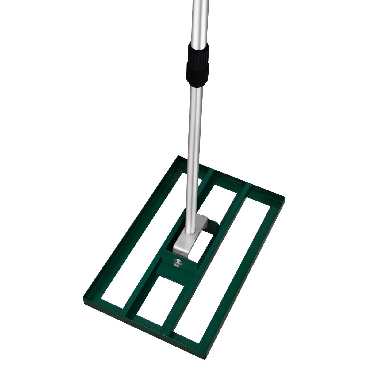 Livellatrice 50cm Rastrello Livellatore Acciaio Verde 1,9m Manico Estensibile Erba