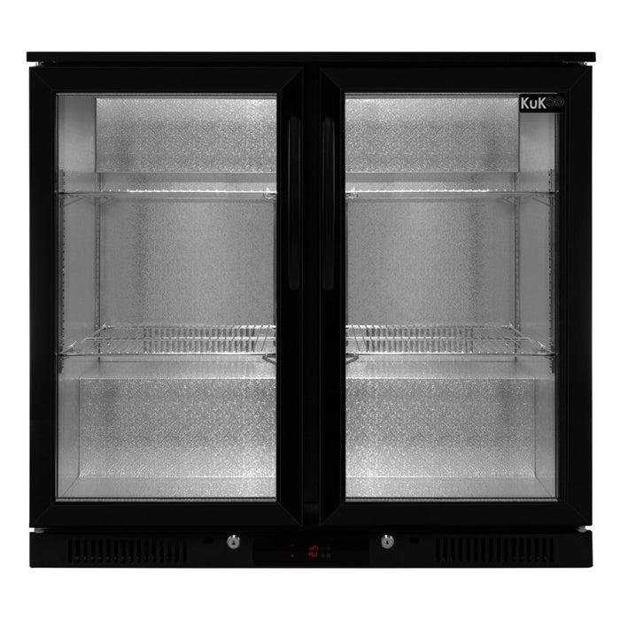 Frigorifero Refrigeratore Bar commerciale a doppia porta a battente Birra Vino Luce LED