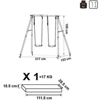 Altalena 2 Posti da Esterno Minnie 2,20x1,80x1,80 h m in Acciaio