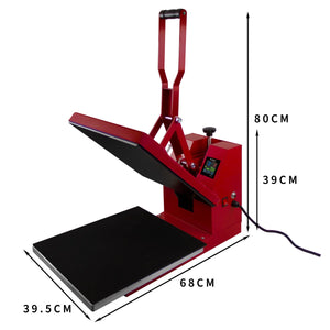 38x38 cm Stampa a caldo rossa e taglio del vinile da 135 cm - Stampa a trasferimento a sublimazione