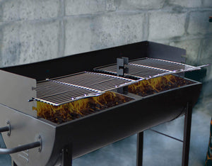 Barbecue a Carbonella 100x47x94 h cm in Acciaio Nero