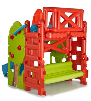 Casetta Gioco per Bambini Bosco 200x125x139 h cm in Plastica Multicolor