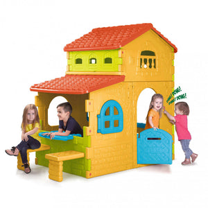 Casetta Gioco per Bambini Villa 199,9x154x180 h cm in Plastica Multicolor