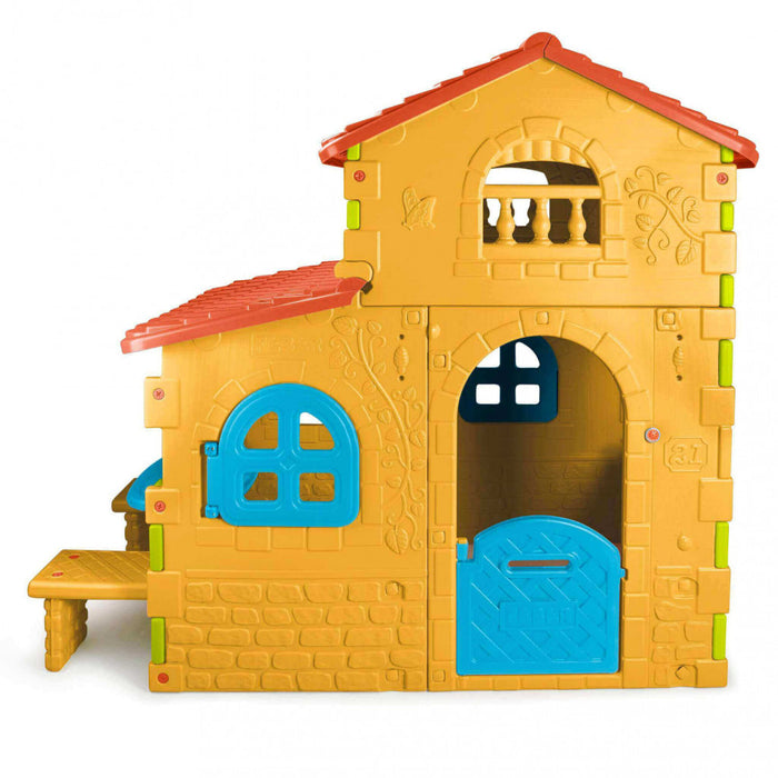 Casetta Gioco per Bambini Villa 199,9x154x180 h cm in Plastica Multicolor