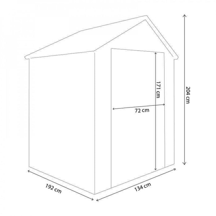 Casetta Box da Giardino Hause 134x192x204 h cm in Plastica Marrone