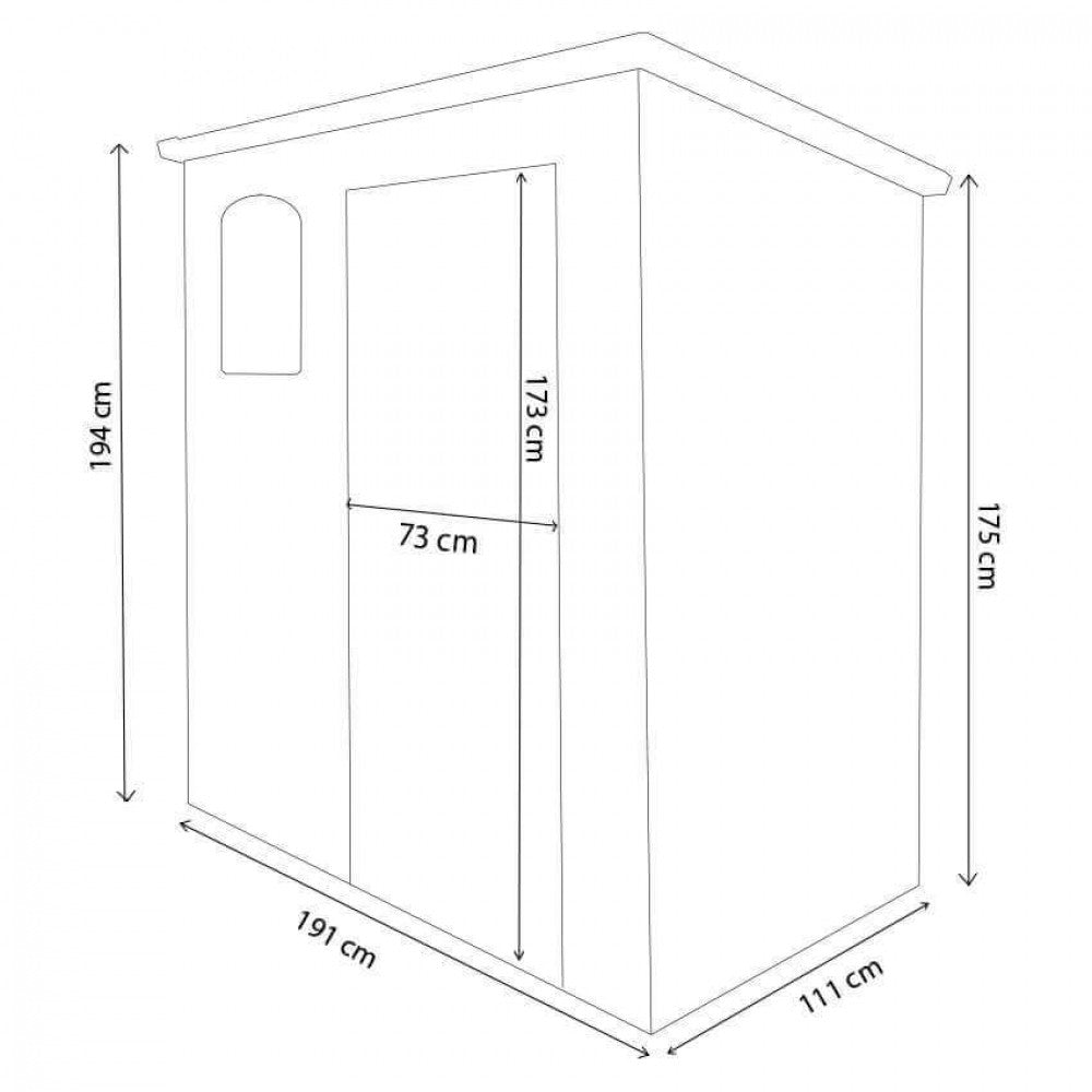 Casetta Box da Giardino Maison 191x111x194 h cm in Plastica Marrone