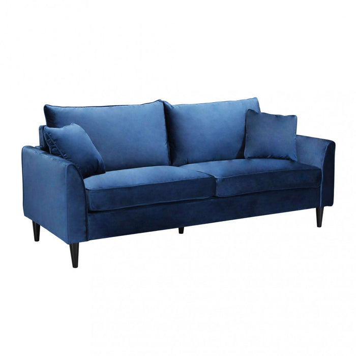 Divano 3 P Chandler 196x81x89 h cm in Velluto Blu