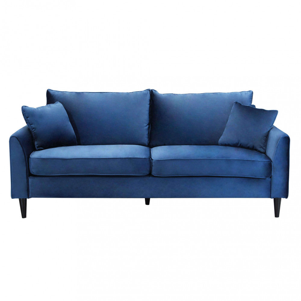 Divano 3 P Chandler 196x81x89 h cm in Velluto Blu