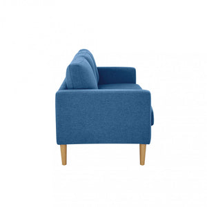 Divano 3 Posti Ramsey 180x73x82 h cm in Tessuto Blu