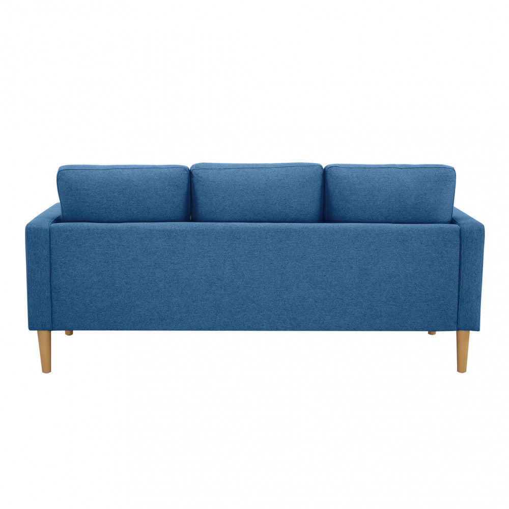 Divano 3 Posti Ramsey 180x73x82 h cm in Tessuto Blu