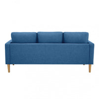 Divano 3 Posti Ramsey 180x73x82 h cm in Tessuto Blu