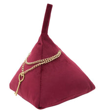 Ferma Porte Triangle Bordeaux 14x14x20 cm in Cotone