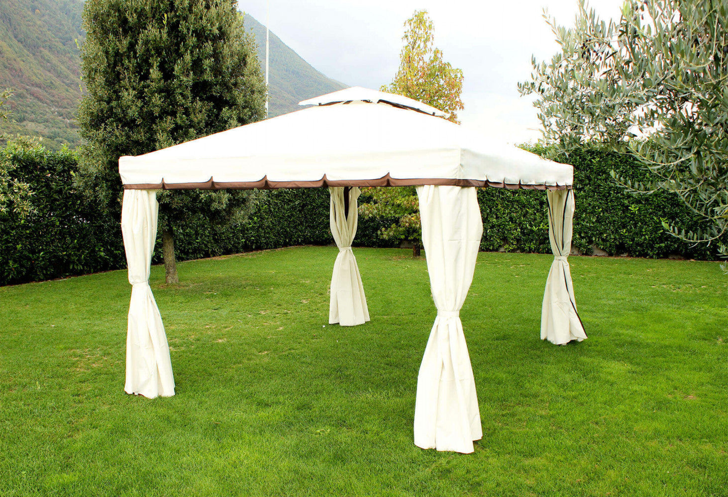 Gazebo Avana 3x3 m in Alluminio Nero