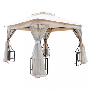 Gazebo Hogan 3x3x265 h m in Acciaio Antracite