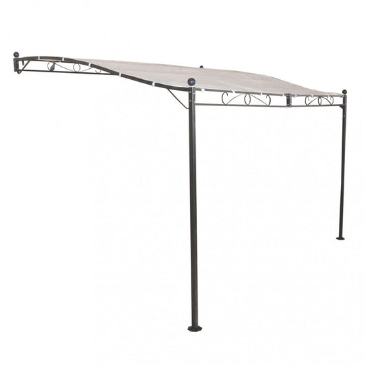 Gazebo Pergola Addossato 3,5x2,5 m in Acciaio Antracite