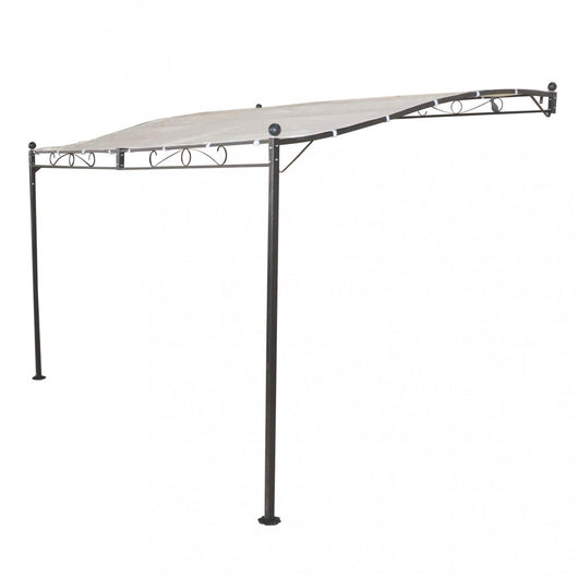 Gazebo Pergola Addossato 3,5x2,5 m in Acciaio Antracite