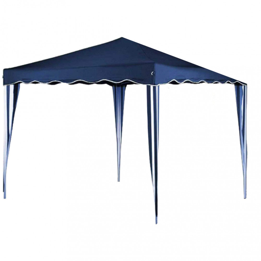 Gazebo Pieghevole 3x3 m in Acciaio Blu