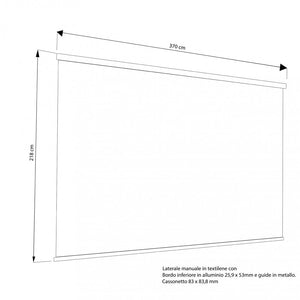 Laterale per Pergola Bioclimatica 370x218 cm in Textilene Bianco