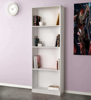 Libreria Line 60x24x170 h cm in Truciolare bilaminato Bianco