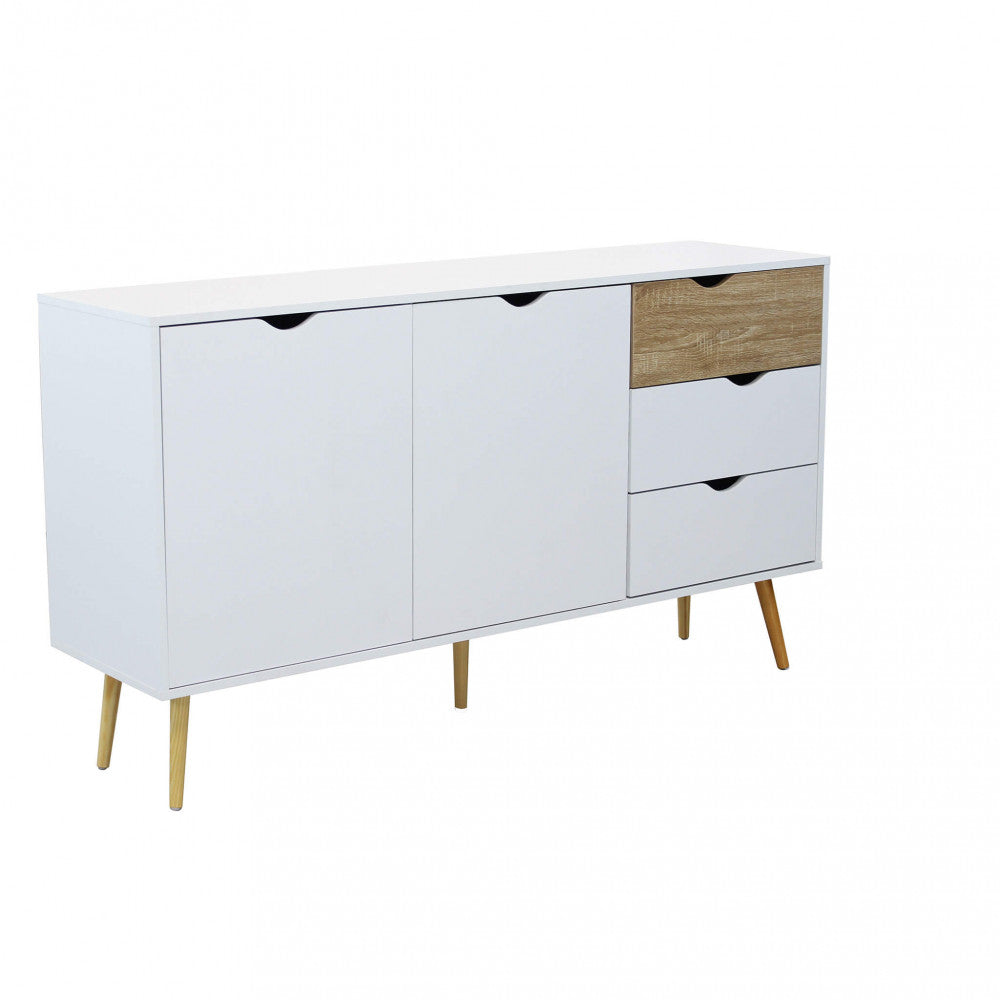 Mobile Bradley 147x39x82 h cm in Legno Bianco