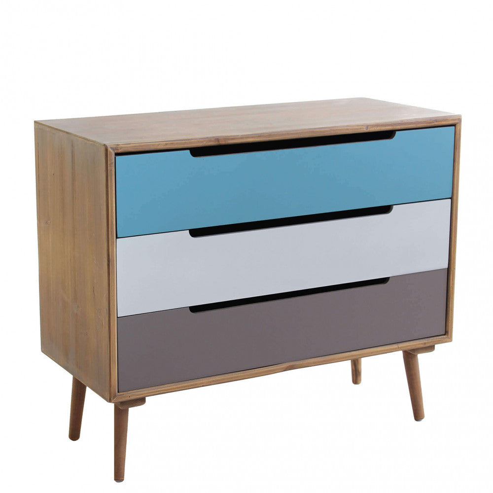 Mobile Brisbane 80x35,5x66,5 h cm in Legno Multicolor