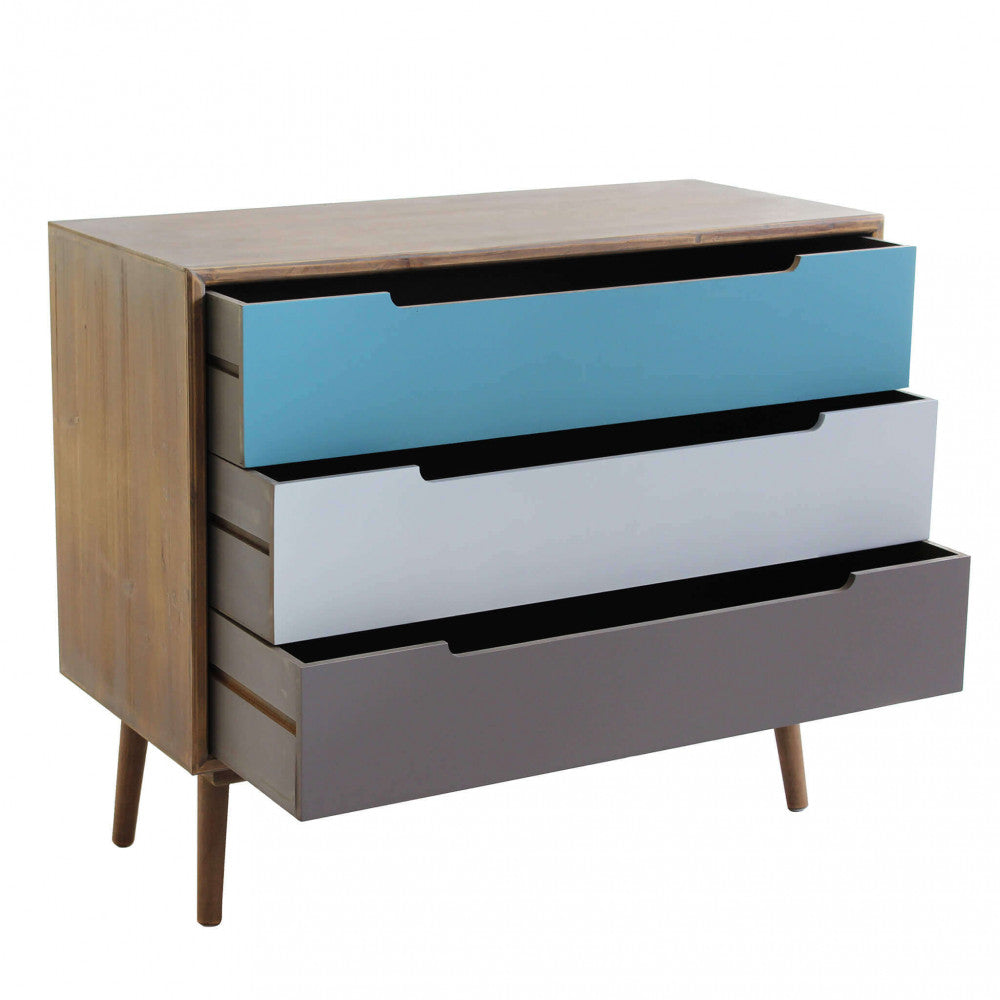 Mobile Brisbane 80x35,5x66,5 h cm in Legno Multicolor