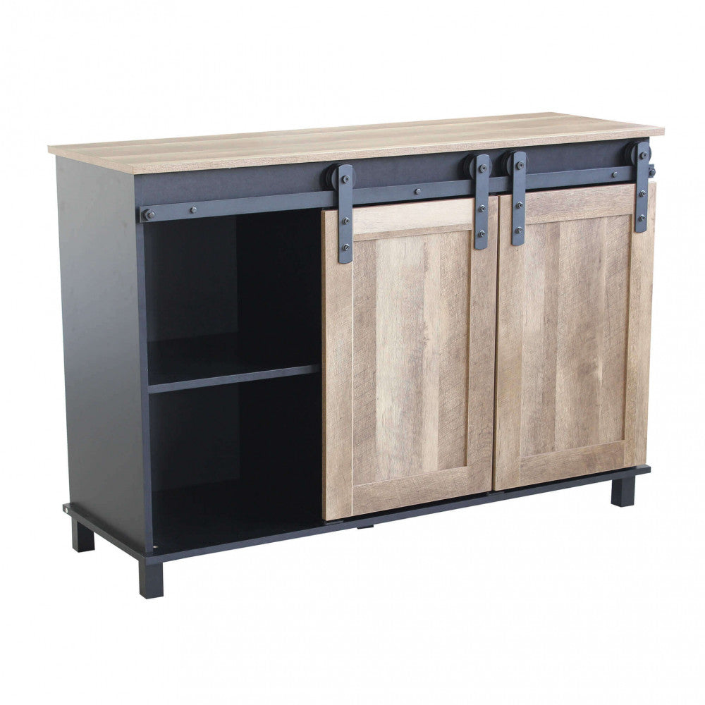 Mobile Youri 120x40x82 h cm in Legno Nero