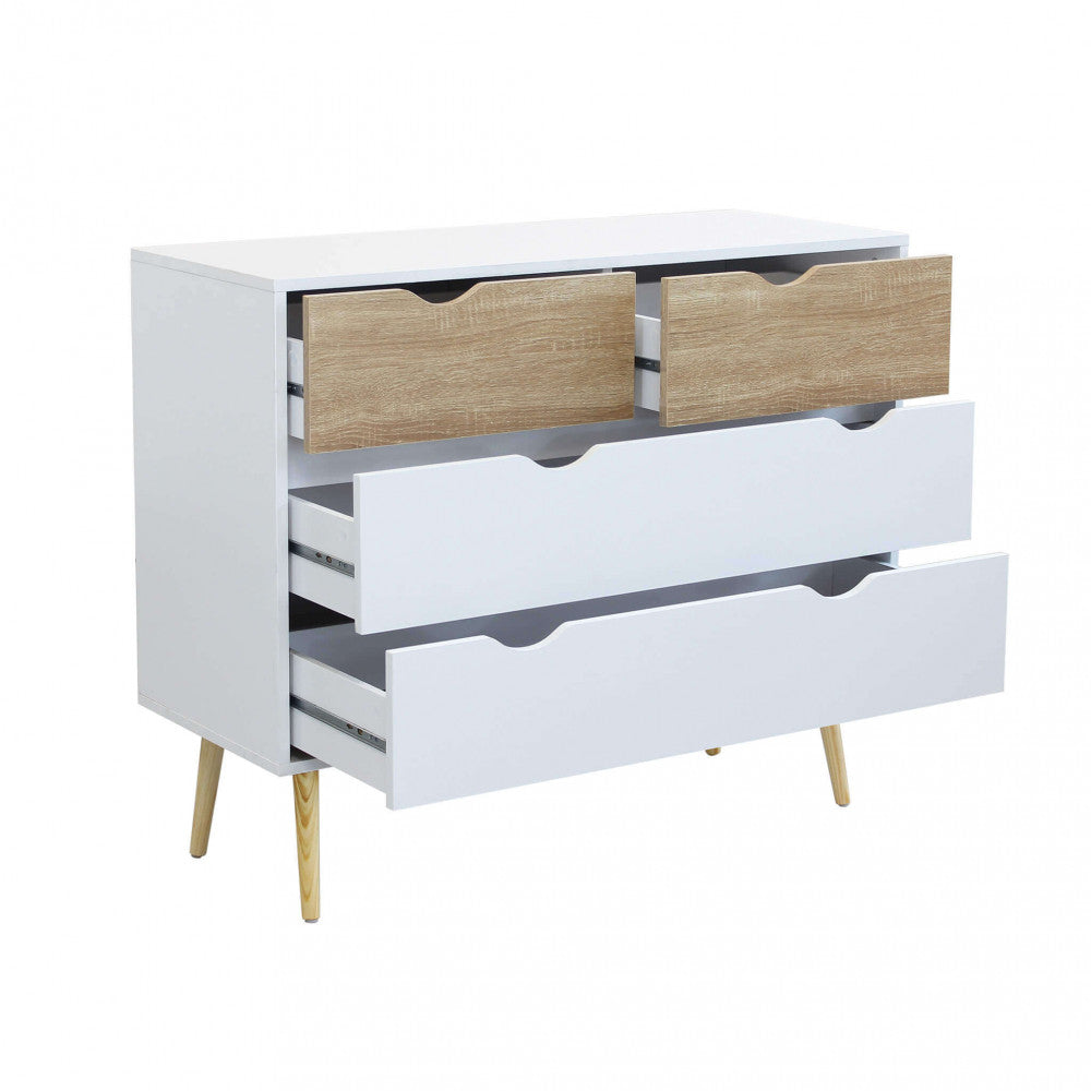 Mobile Terence 99x39x82 h cm in Legno Bianco